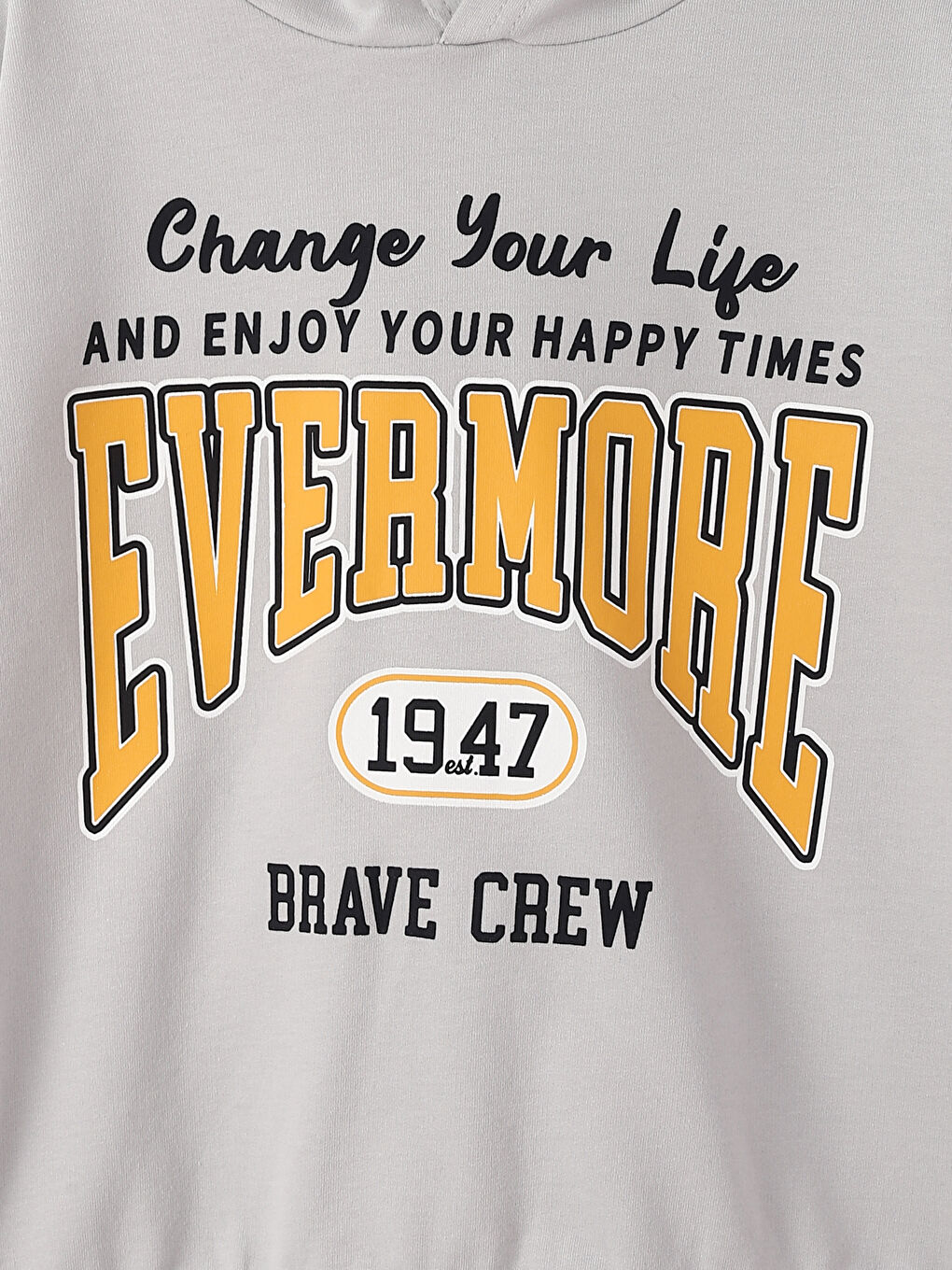 Hooded Printed Long Sleeve Boys' Sweatshirt-2