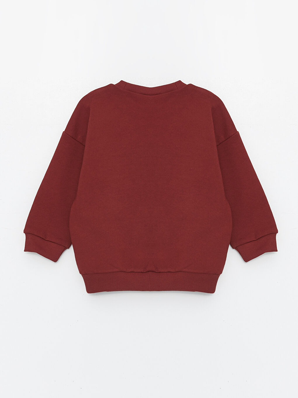 LCW baby Bordo Bisiklet Yaka Uzun Kollu Baskılı Erkek Bebek Sweatshirt ve Eşofman Altı 2'li Takım - 2