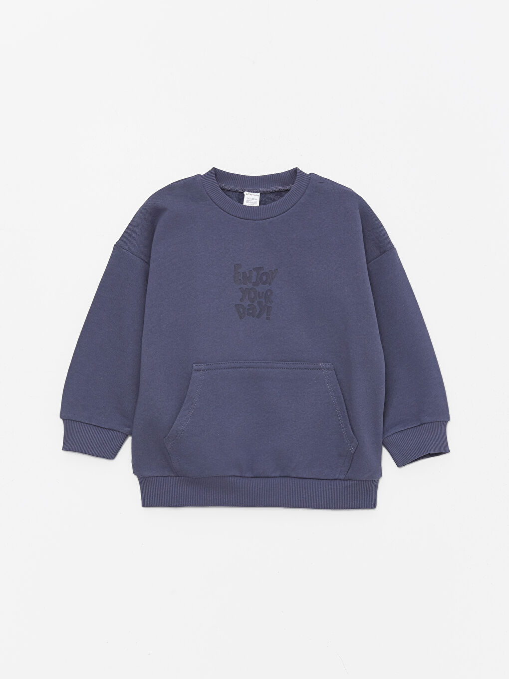 LCW baby Mat Mor Bisiklet Yaka Uzun Kollu Baskılı Erkek Bebek Sweatshirt ve Eşofman Altı 2'li Takım - 1