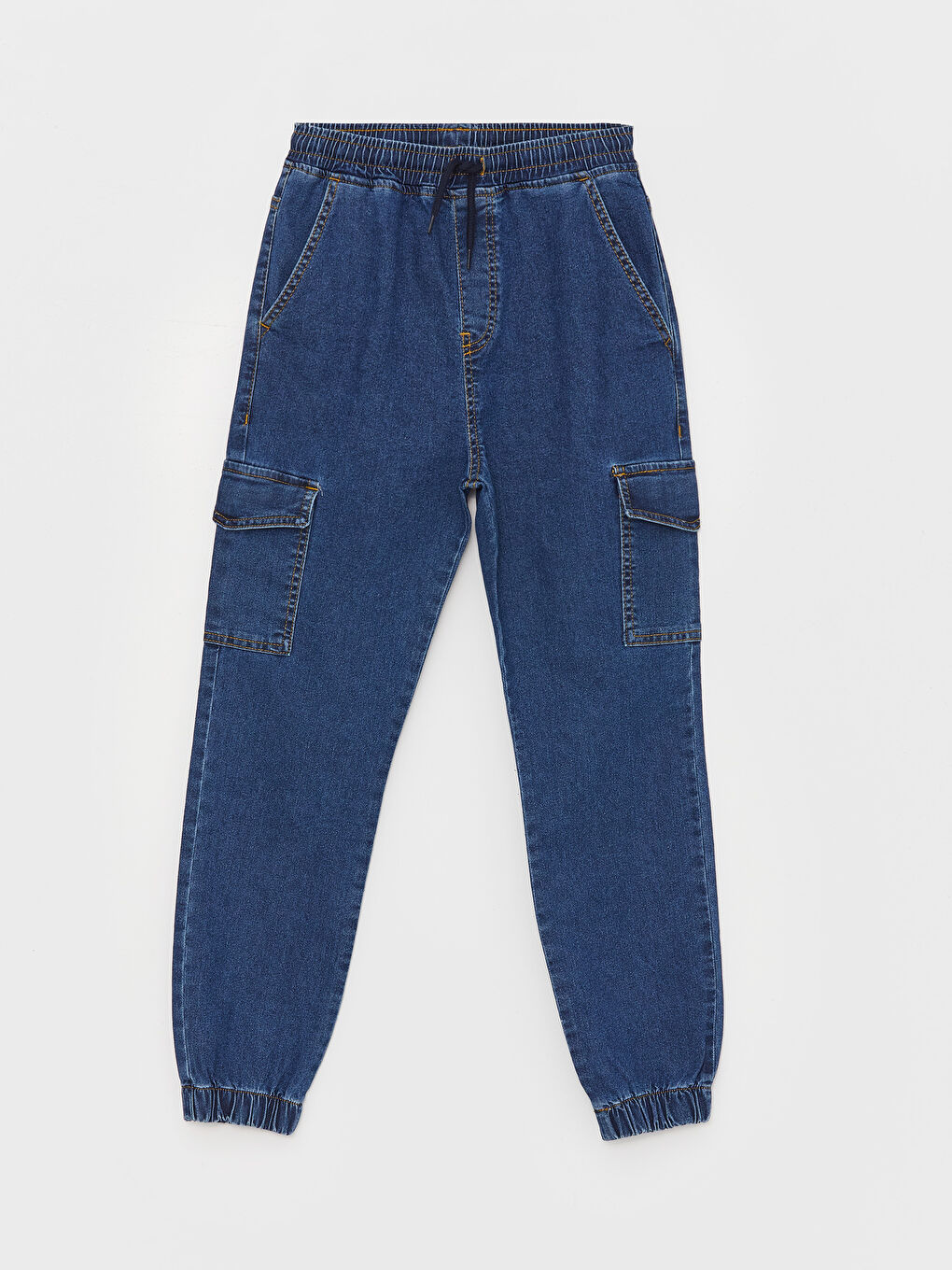 Adjustable Elastic Waist Boys' Jeans-1