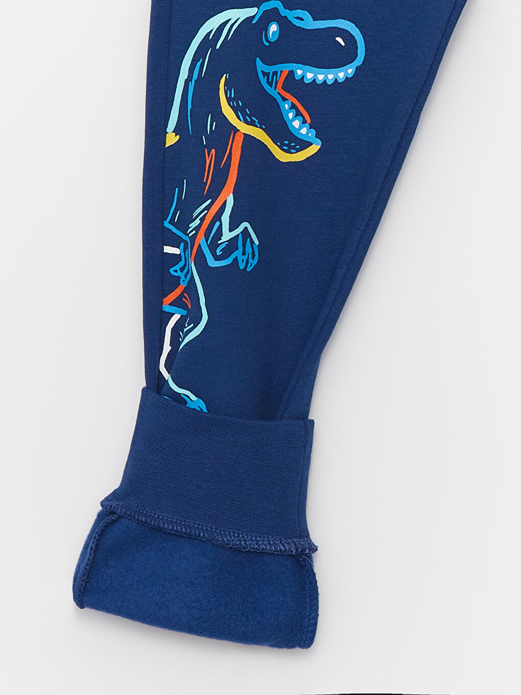 Lacivert Beli Lastikli Baskılı Erkek Çocuk Jogger Eşofman Altı-2