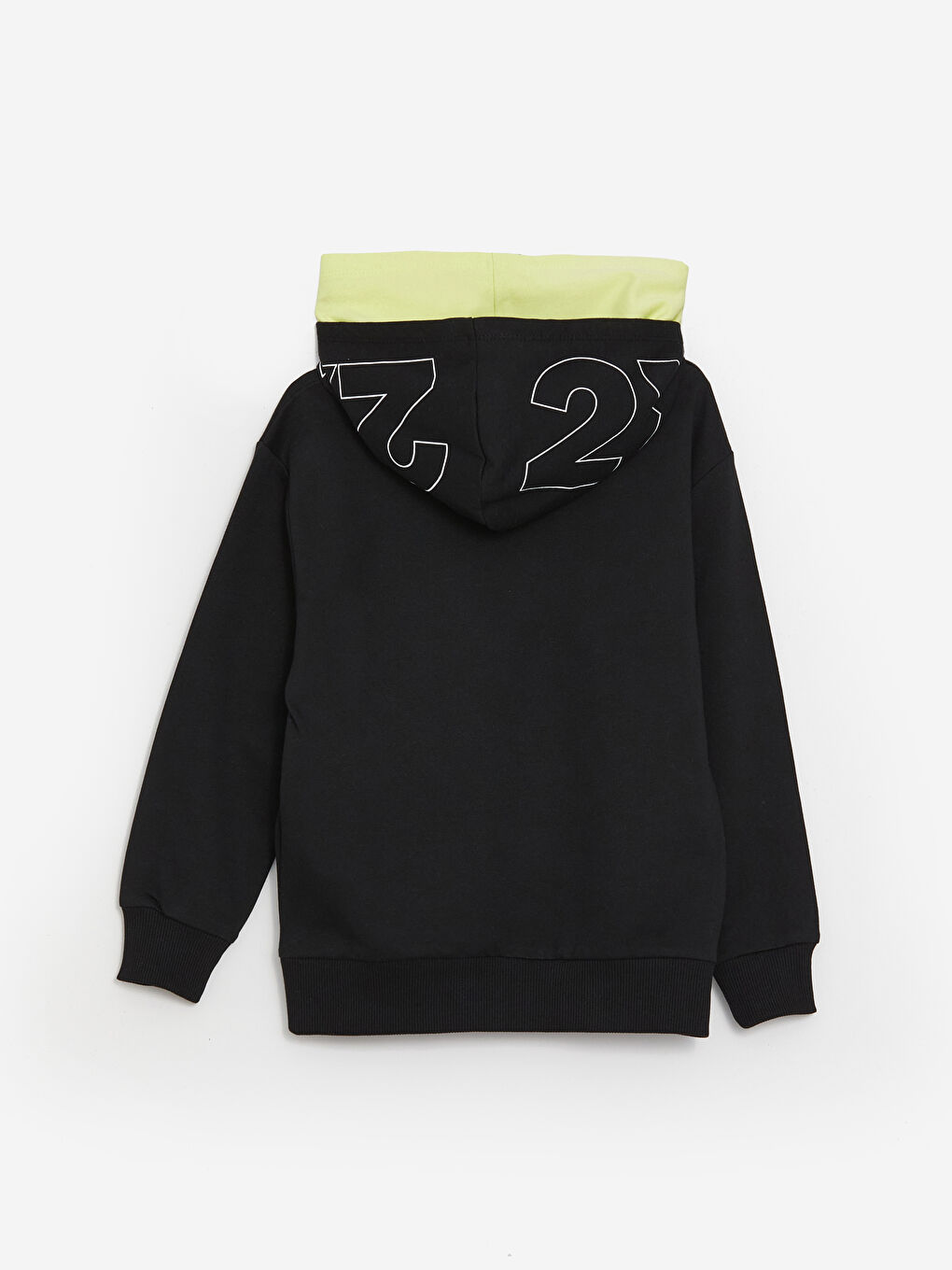 LCW Kids Yeni Siyah Rahat Kalıp Baskılı Erkek Çocuk Hoodie - 1