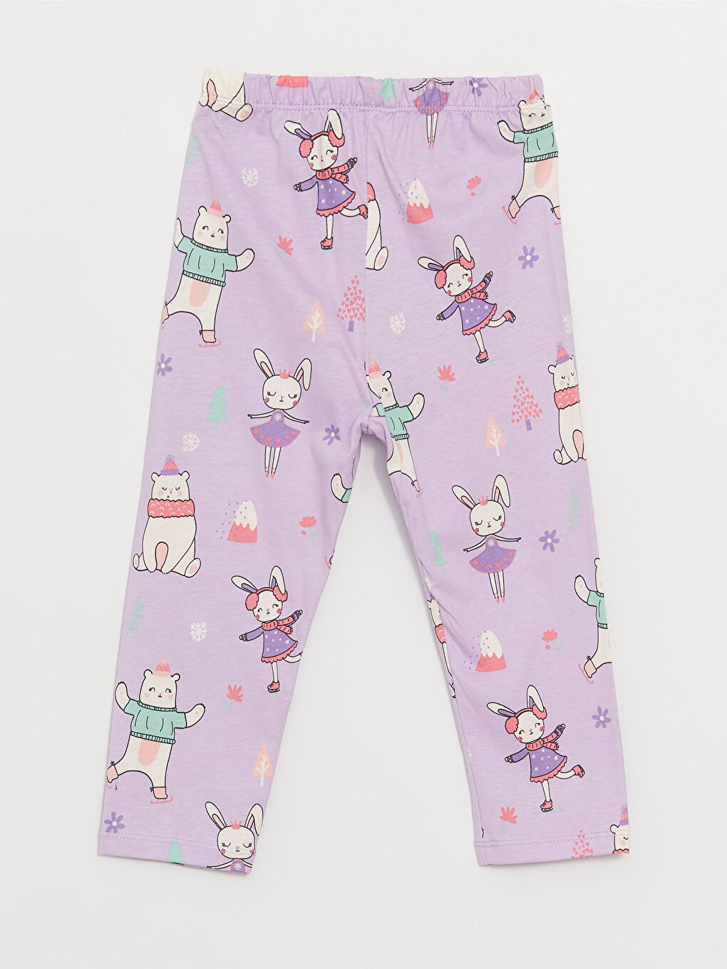 Polo Neck Long Sleeve Printed Baby Girl Pajama Set-6