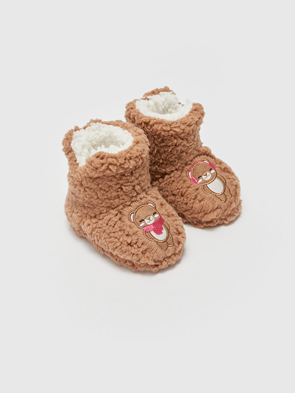 Botoșei de Casă pentru Bebeluşi Fete, Brodați cu Ursuleț Teddy