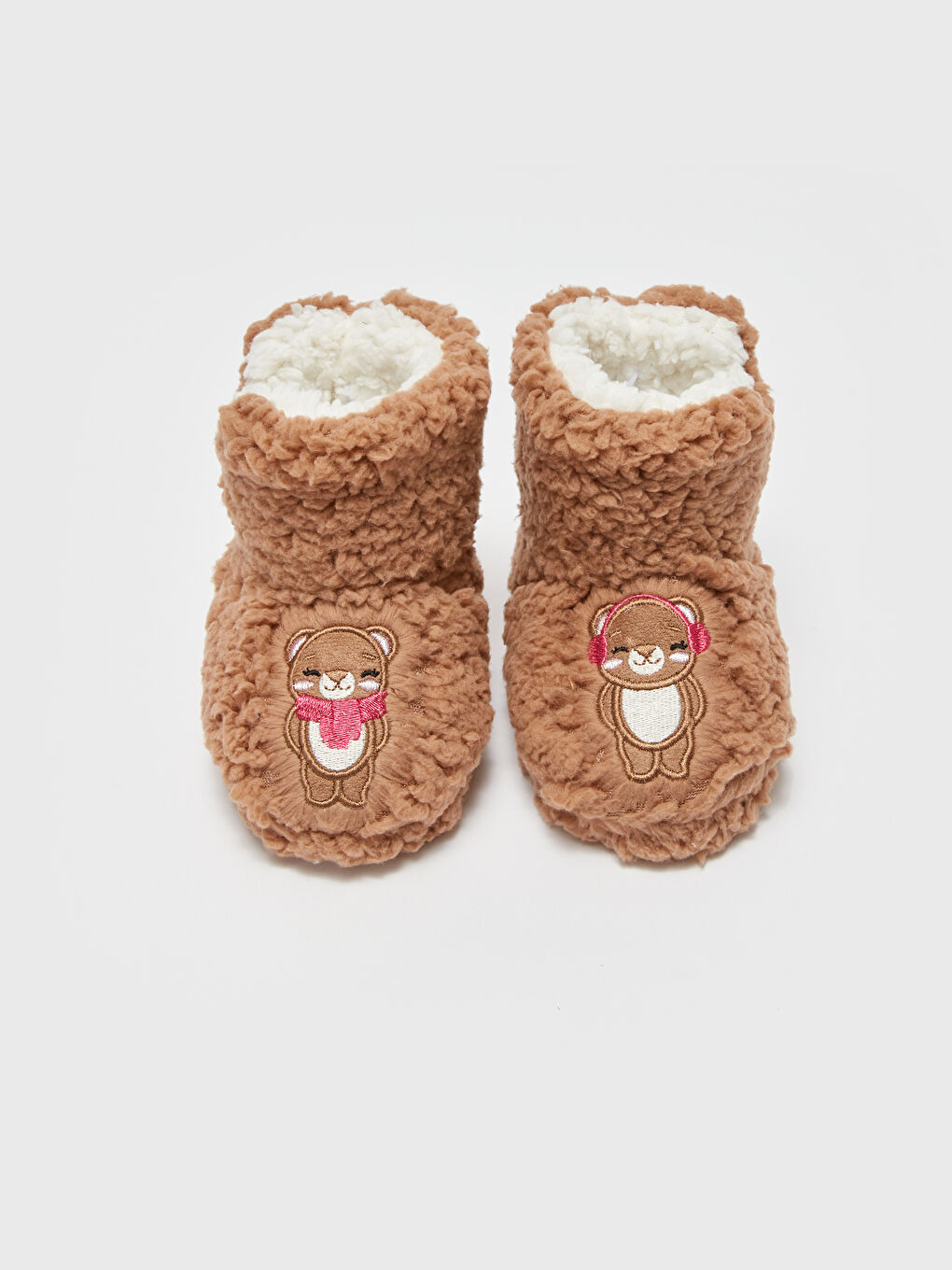 Botoșei de Casă pentru Bebeluşi Fete, Brodați cu Ursuleț Teddy-2