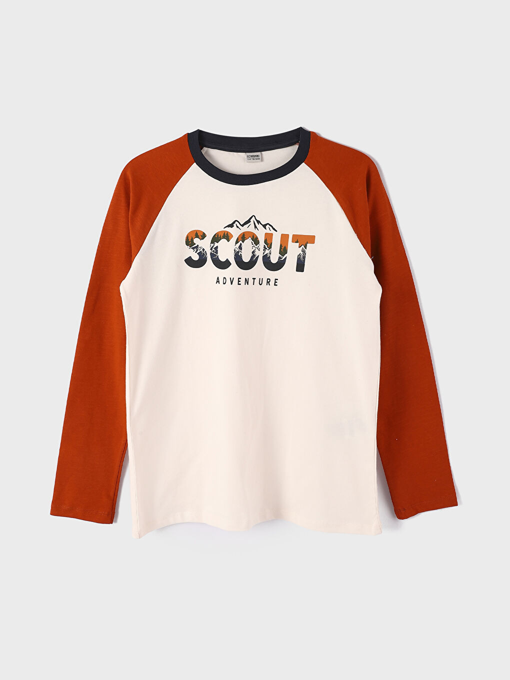 Crew Neck Printed Long Sleeve Boys' T-Shirt