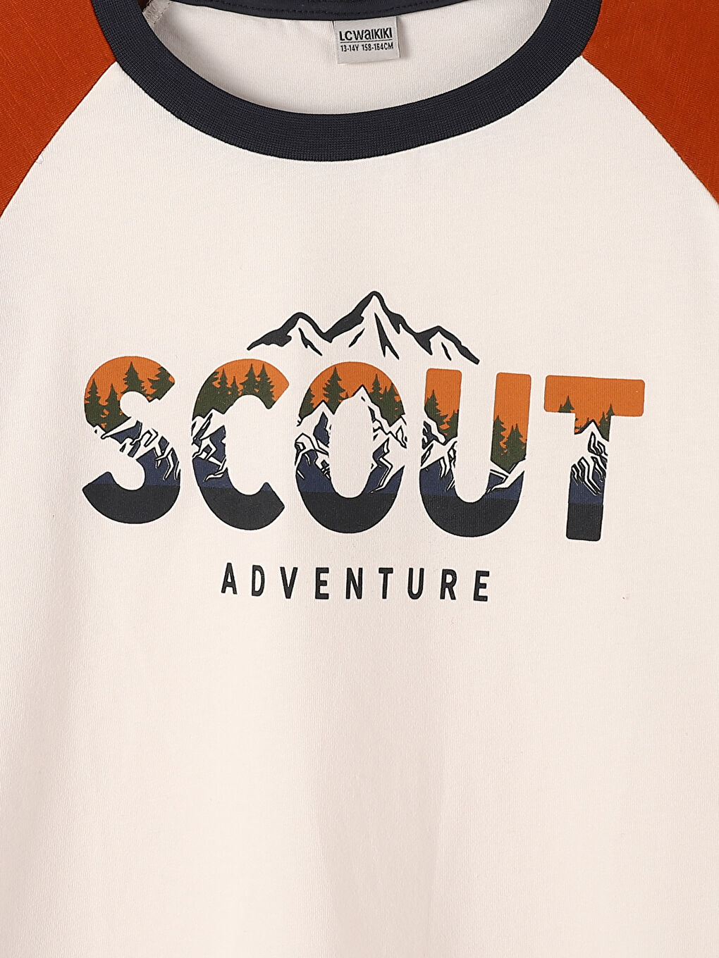 Crew Neck Printed Long Sleeve Boys' T-Shirt-2