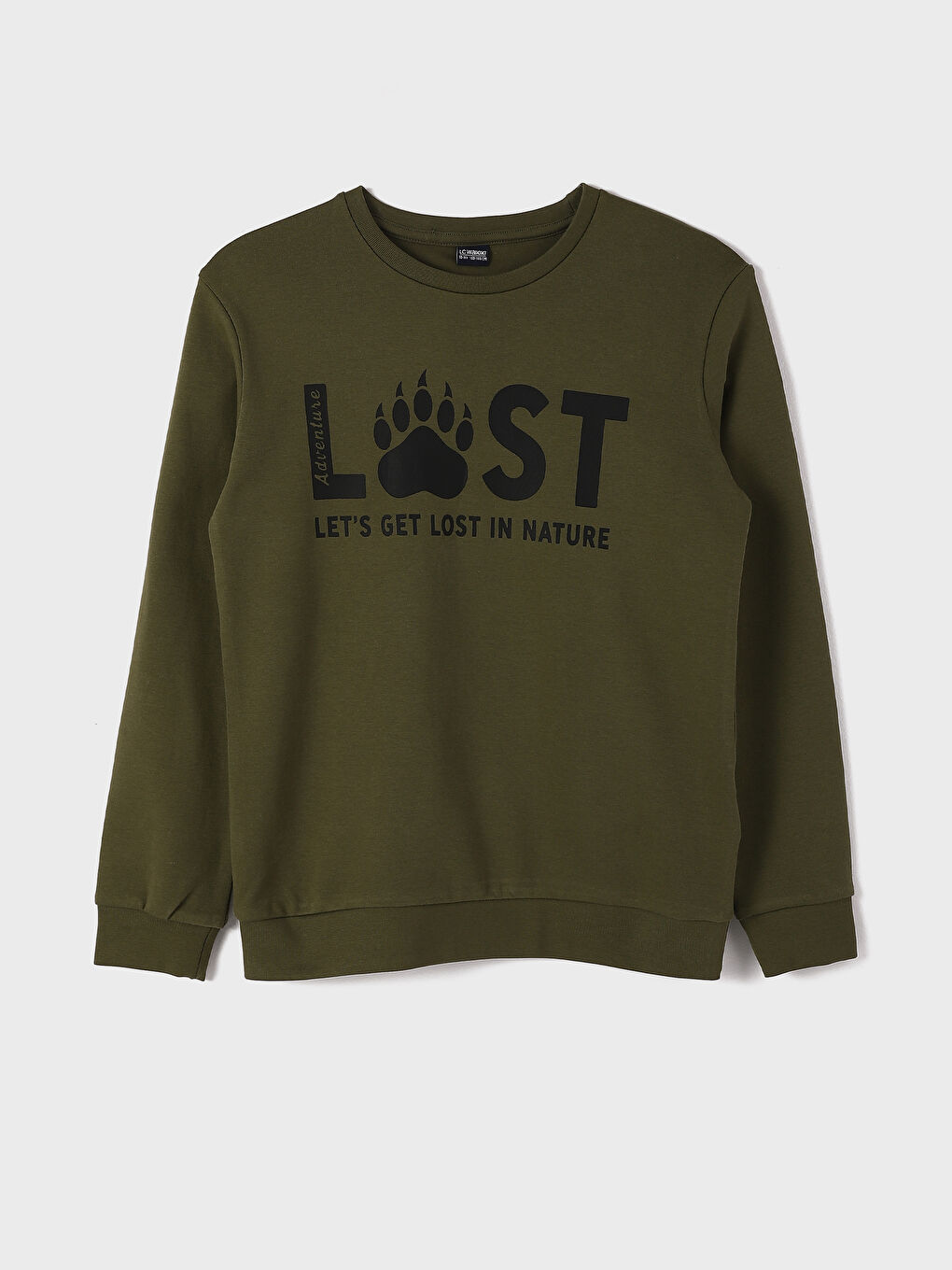 تيشيرت للأولاد بياقة دائرية مطبوع كم طويل