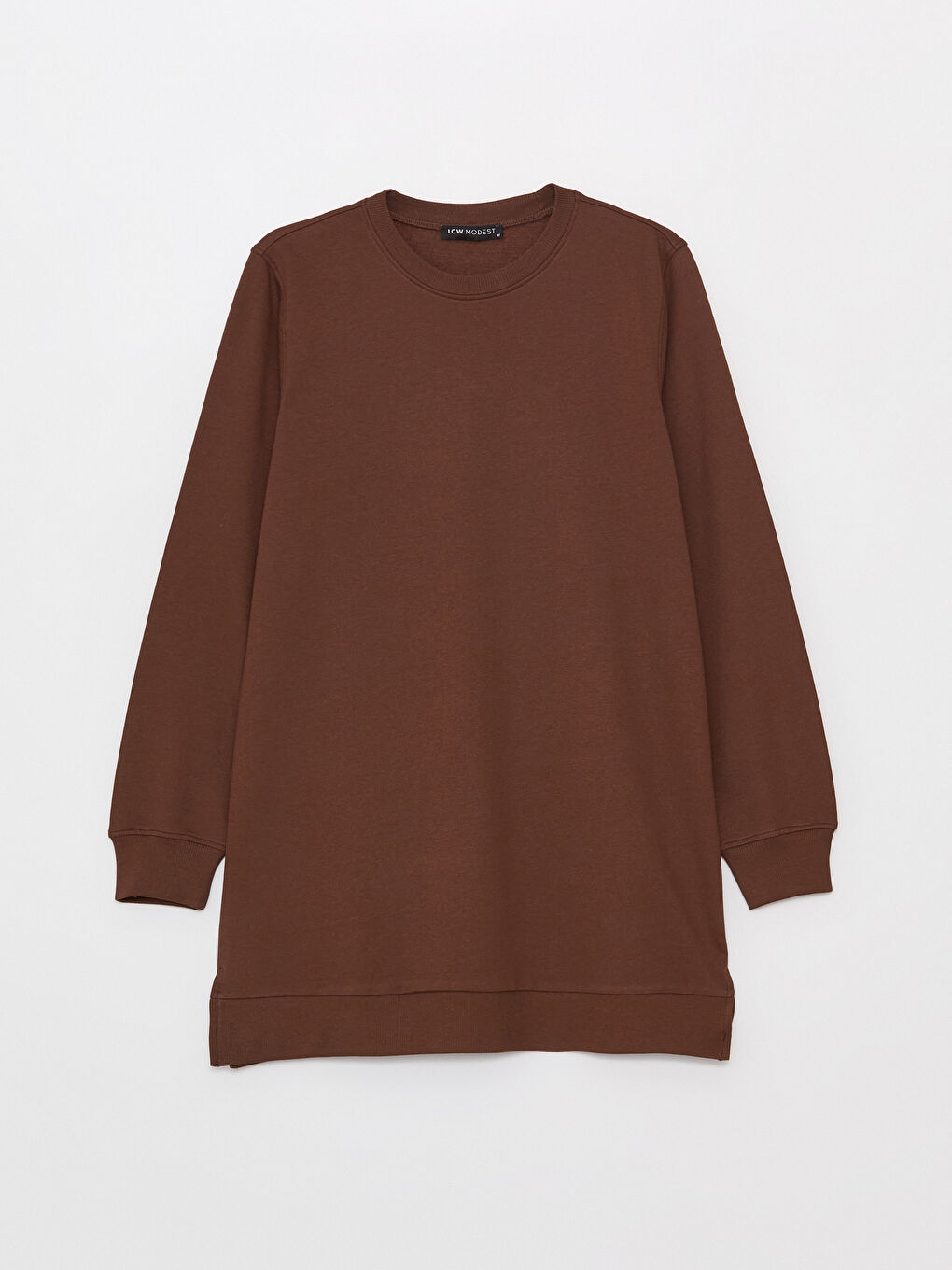 تونيك سويتشيرت بياقة دائرية للسيدات-5