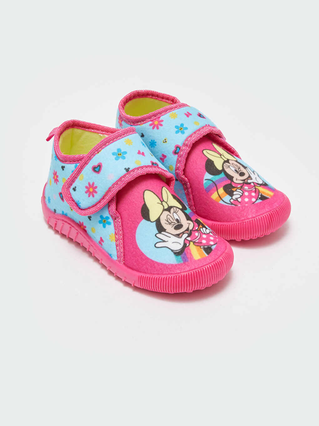 LCW STEPS Fuşya Minnie Mouse Baskılı Kız Çocuk Panduf