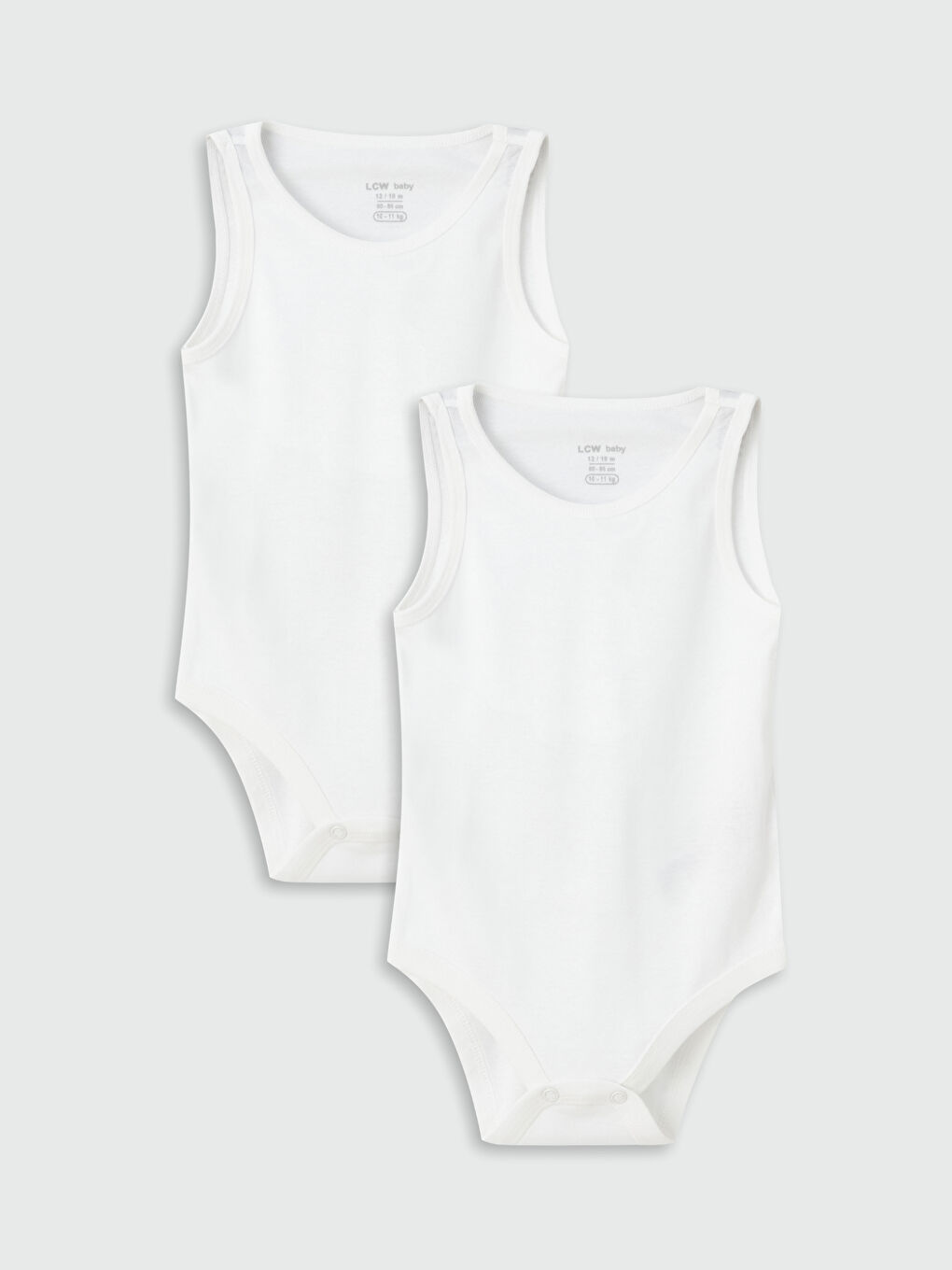 Crew Neck Baby Girl Snap Snap Bodysuit 2 Pack