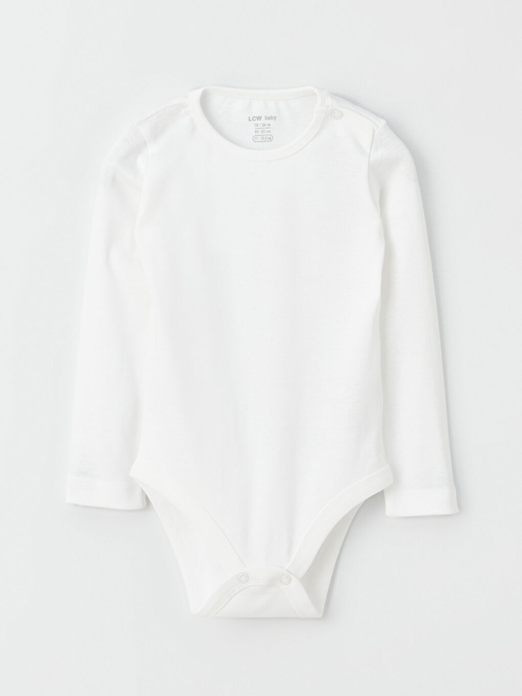 بدلة جسم ياقة دائرية كم طويل للأولاد الرضع مع كباسين في منطقة الحفاض - مجموعة من قطعتين-2