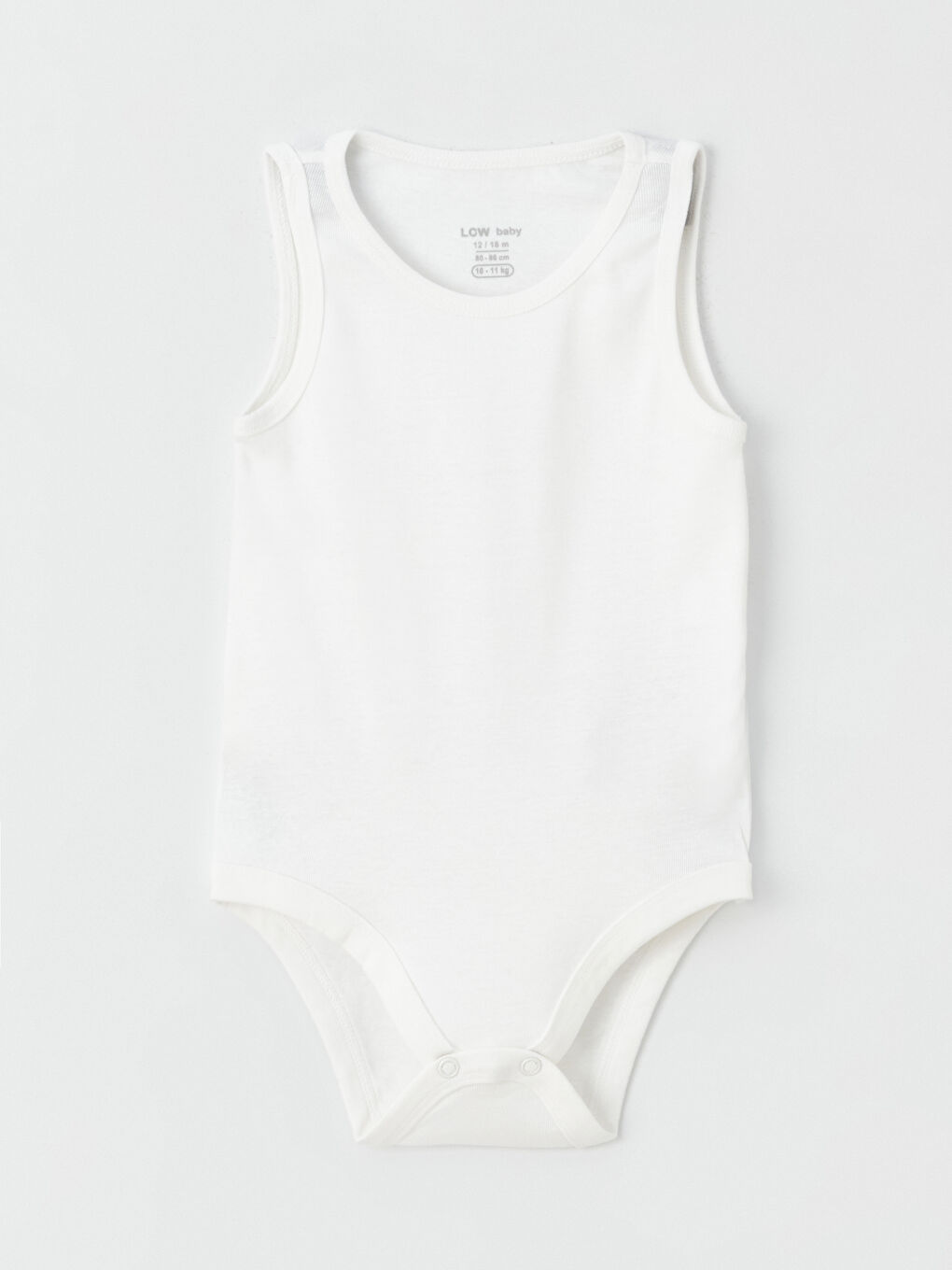 بدلة جسم أولاد رضع بياقة دائرية سادة بمجموعتين-1