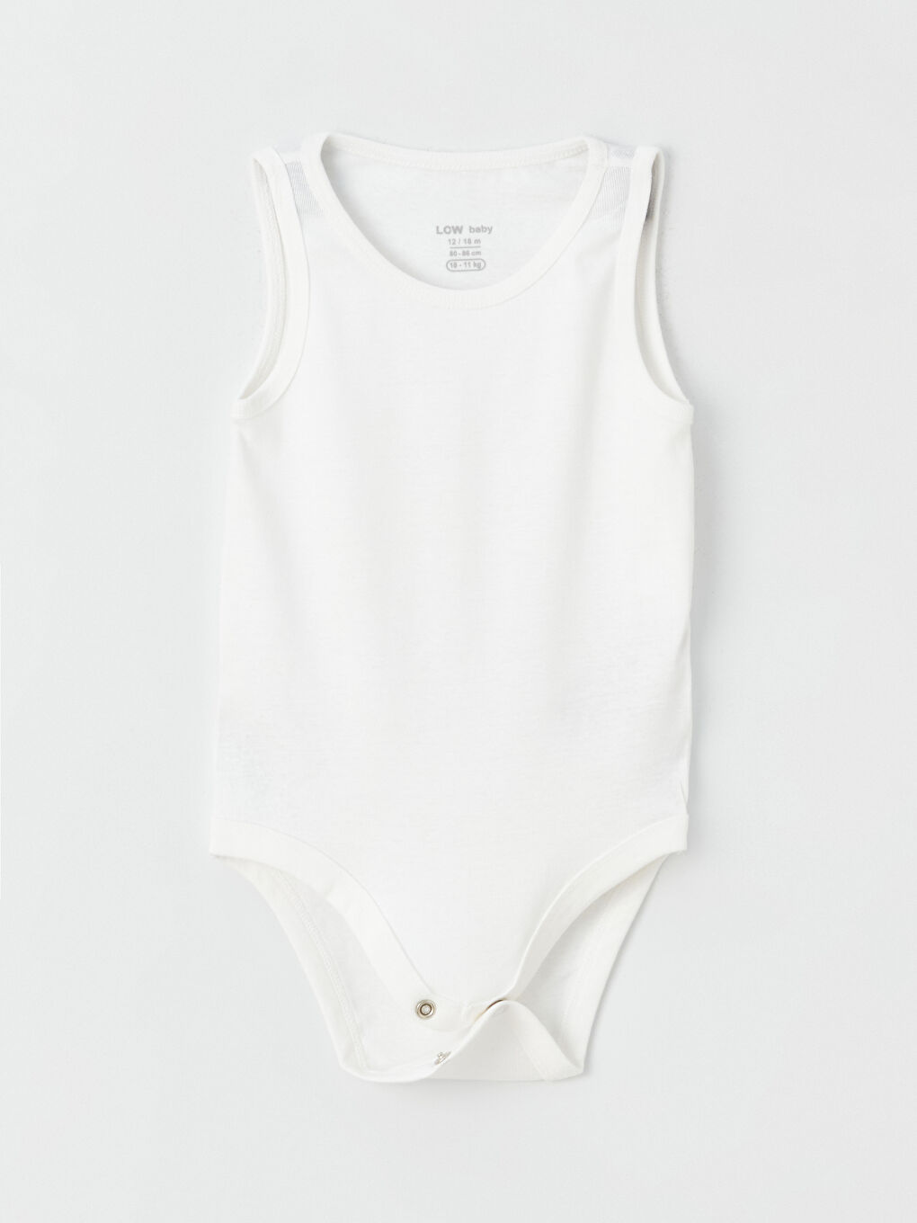 بدلة جسم أولاد رضع بياقة دائرية سادة بمجموعتين-3