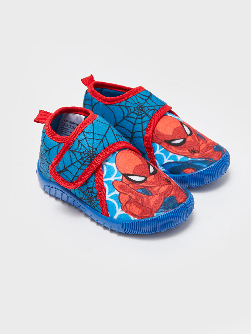 LCW STEPS Mavi Spider-Man Baskılı Cırt Cırtlı Erkek Çocuk Panduf
