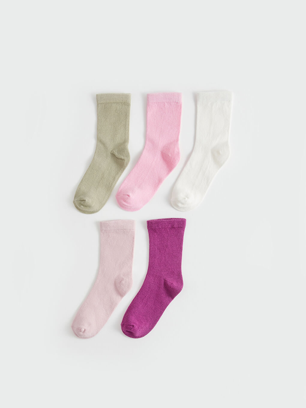 Chaussettes de Cheville Basiques pour Filles Bébé Lot de 5 Pièces