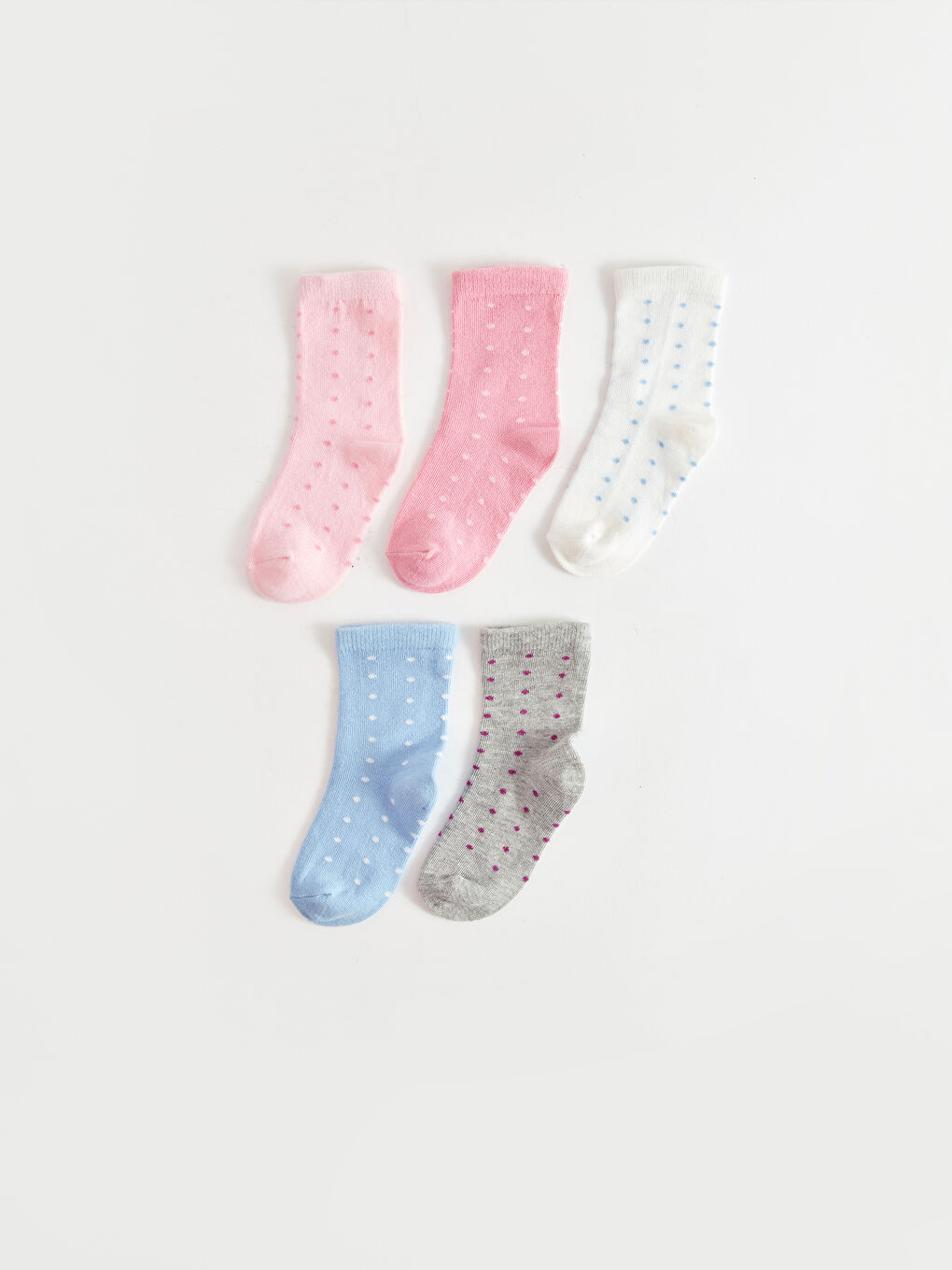 Chaussettes de Cheville Basiques pour Filles Bébé Lot de 5 Pièces