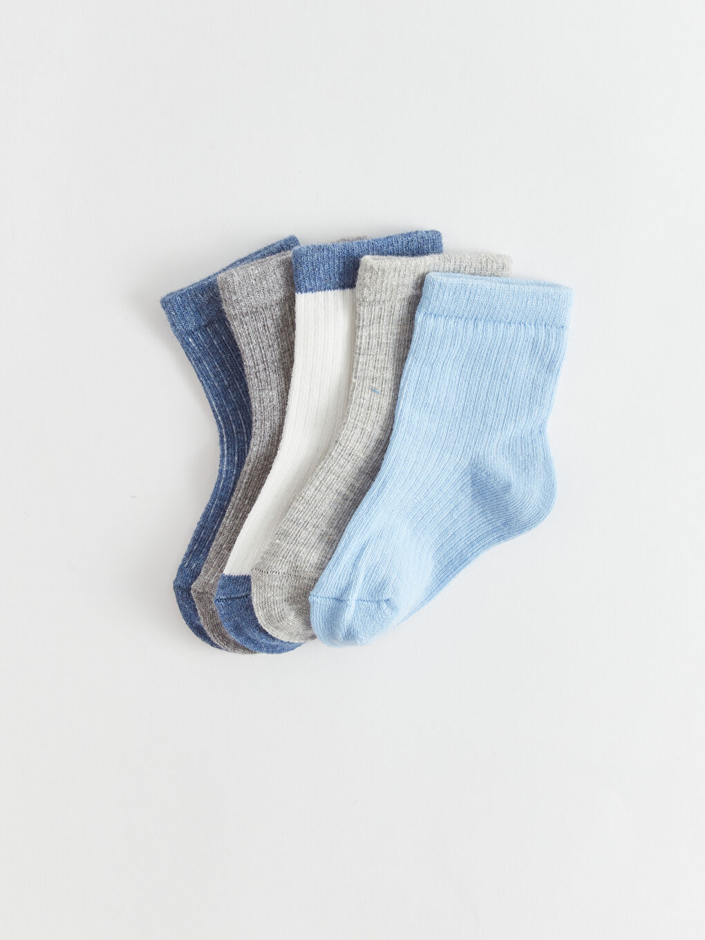 جوارب كاحل بسيطة للأولاد الرضع - ٥ قطع-1