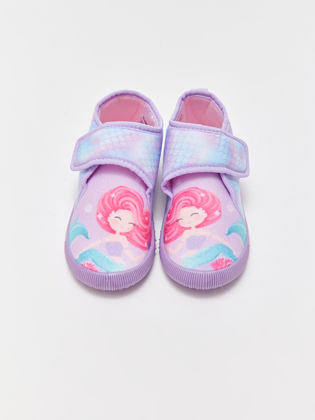 LCW STEPS Lila Baskılı Cırt Cırtlı Kız Çocuk Panduf