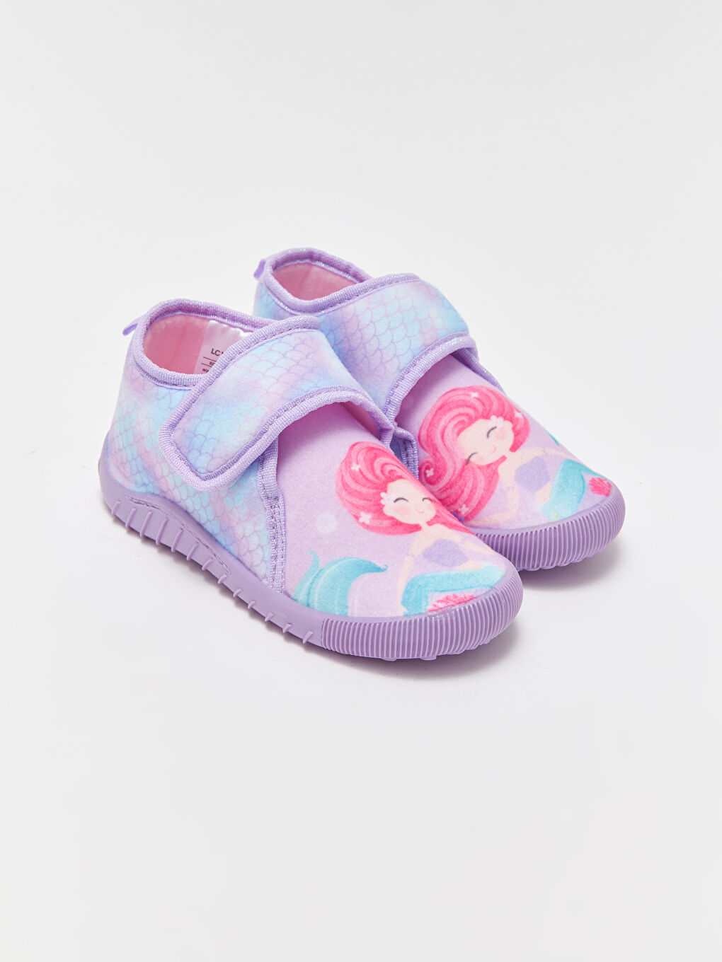 LCW STEPS Lila Baskılı Cırt Cırtlı Kız Çocuk Panduf - 1