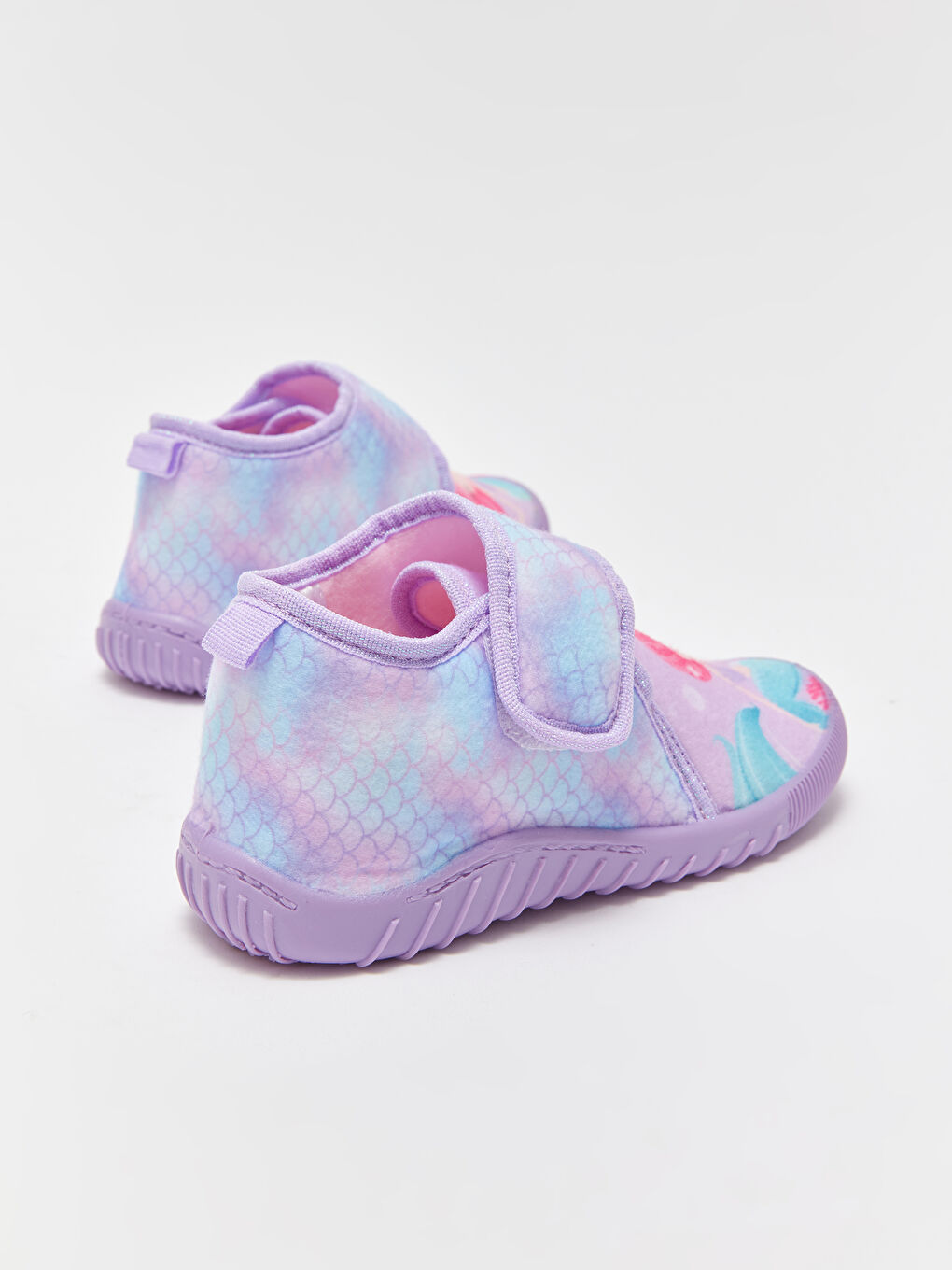 LCW STEPS Lila Baskılı Cırt Cırtlı Kız Çocuk Panduf - 3