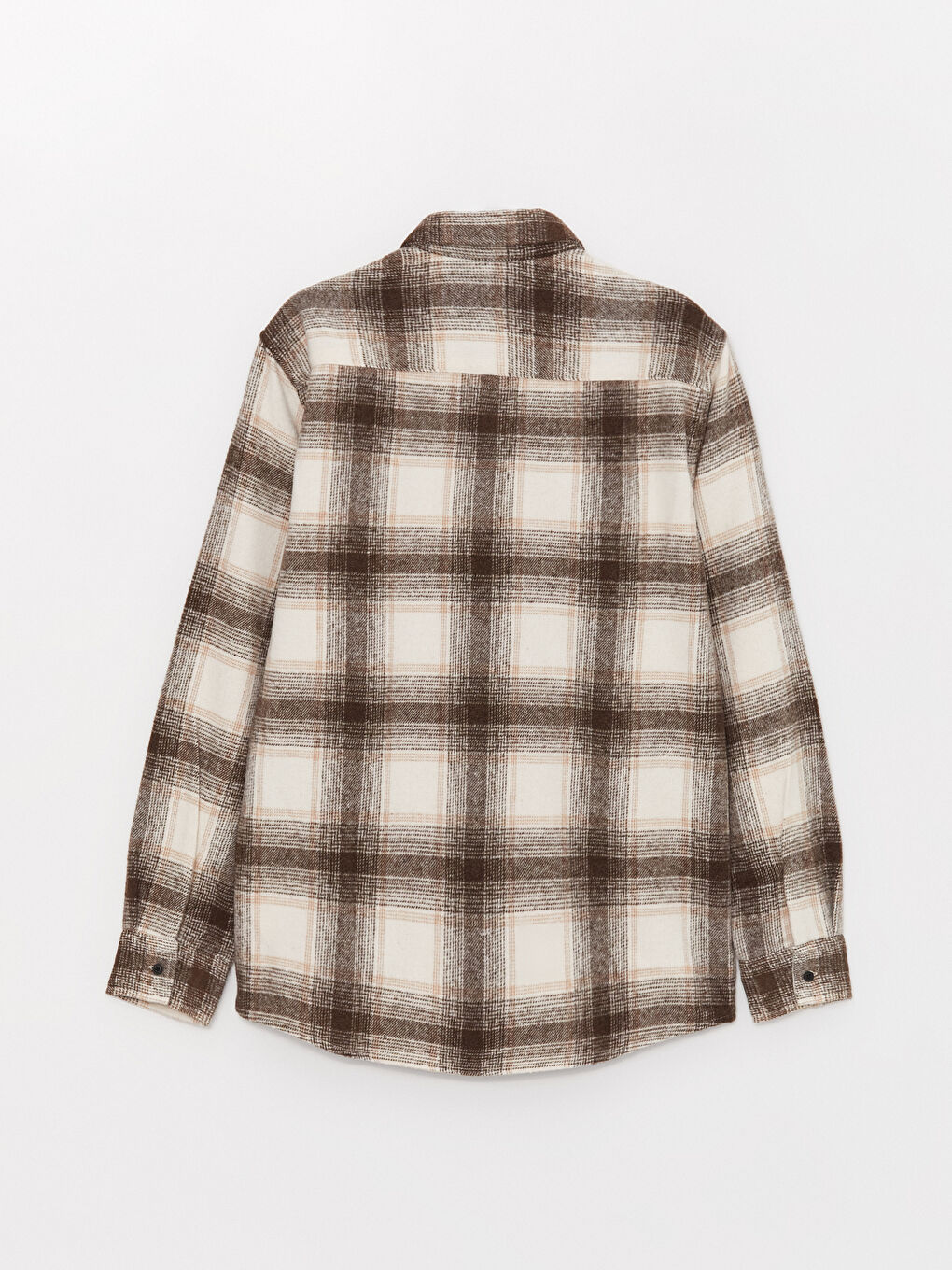 Regular Fit Long Sleeve Plaid Men's Shirt-6