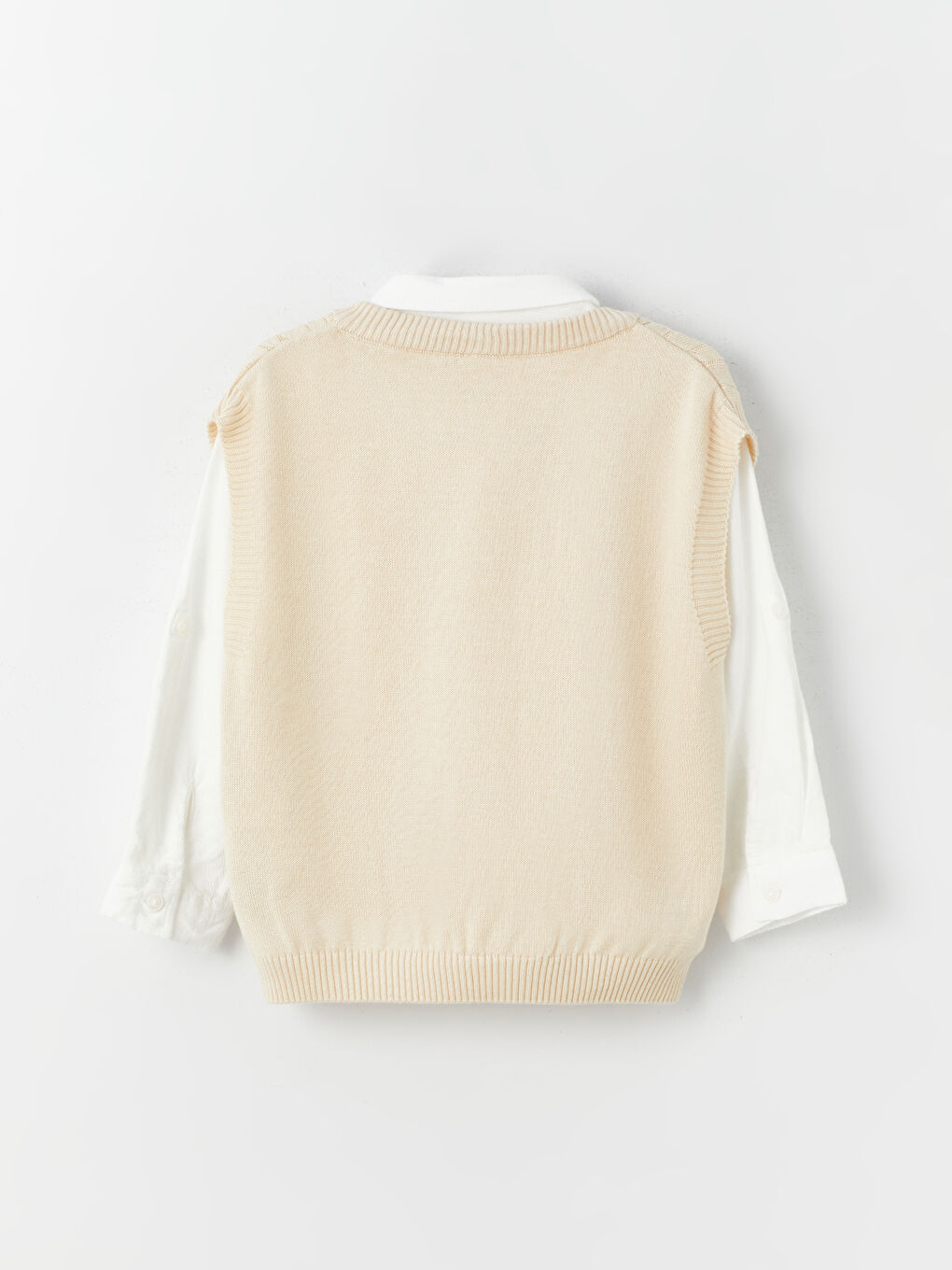 قميص، بنطلون، بلوفر وبابيون أولاد رضع، ٤ قطع-2