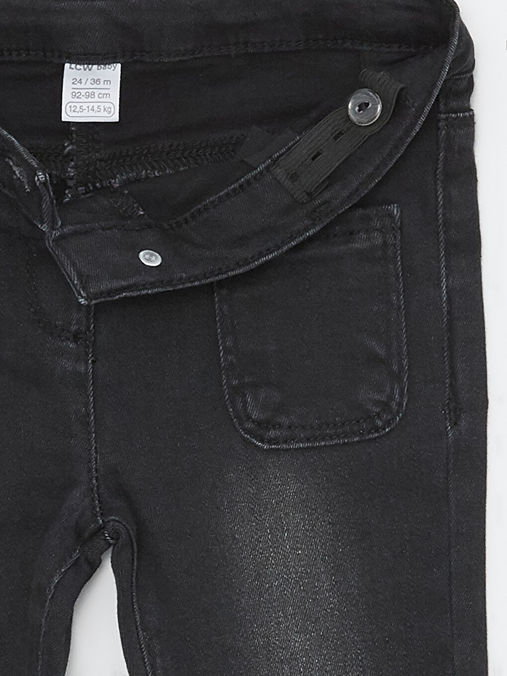 LCW baby Gri Rodeo Basic Kız Bebek Jean Pantolon - 4