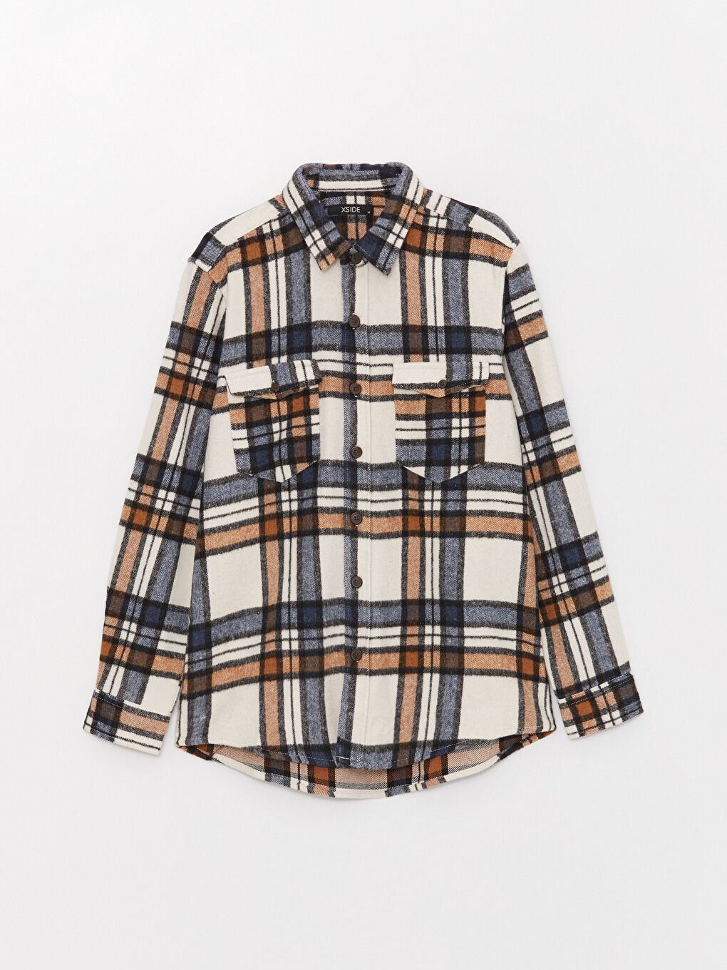 Regular Fit Long Sleeve Plaid Men's Shirt-5
