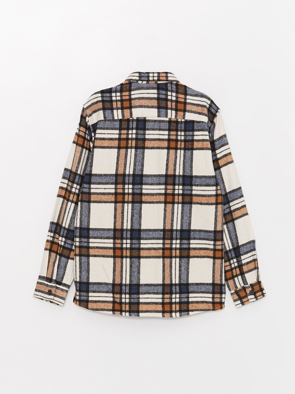 Regular Fit Long Sleeve Plaid Men's Shirt-6