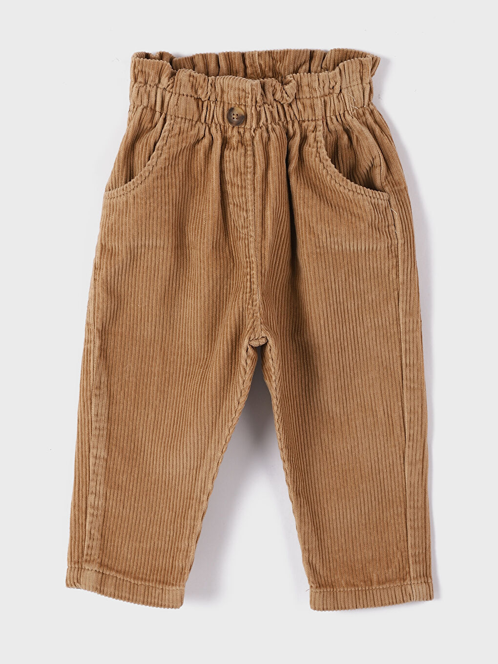 Elasticated Waist Baby Girls' Velvet Trousers