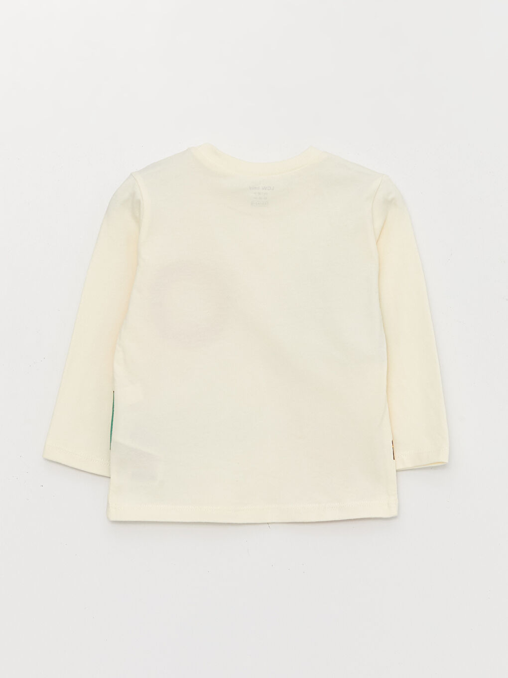 Sarı Bisiklet Yaka Uzun Kollu Baskılı Erkek Bebek Tişört-1