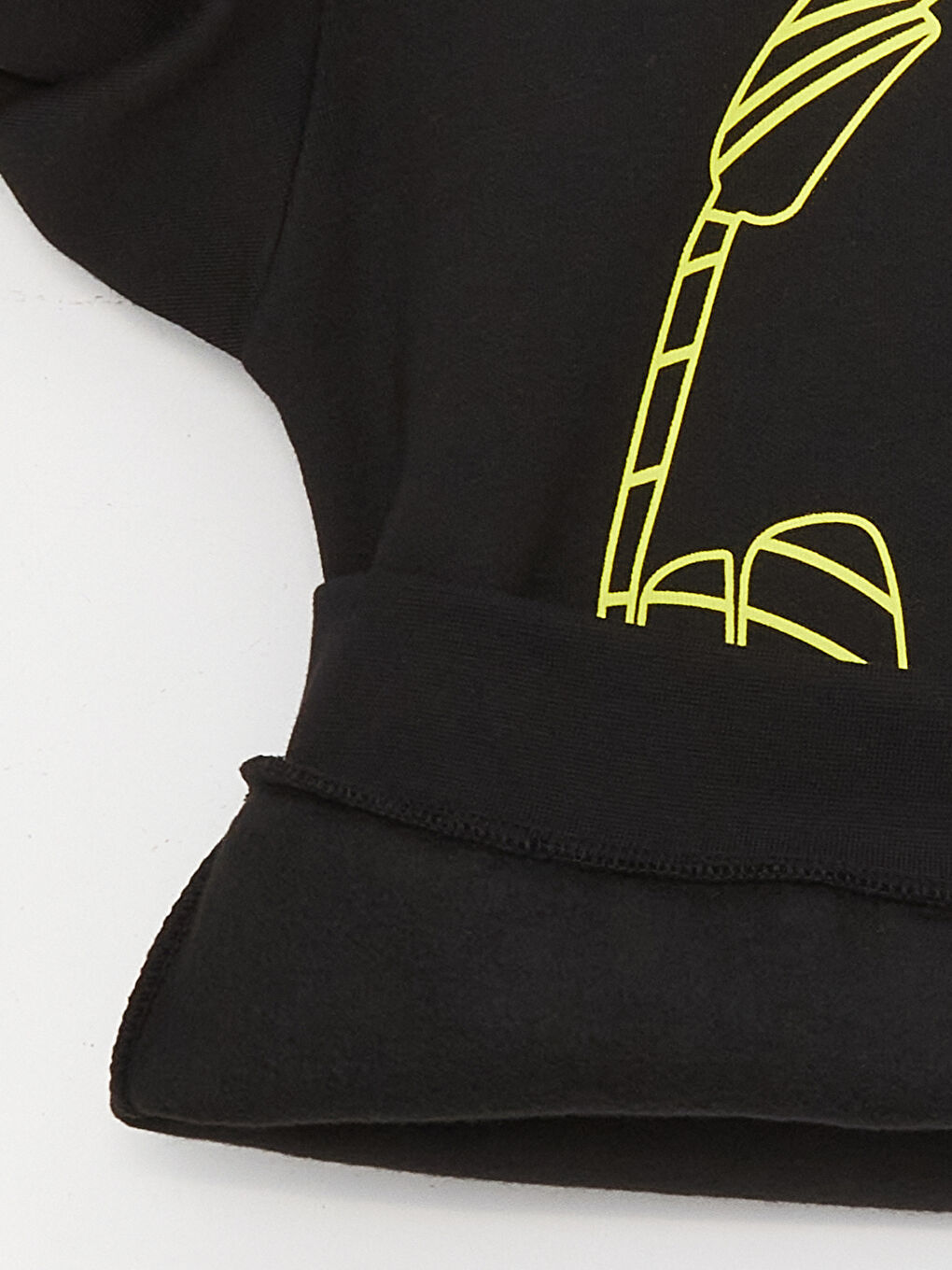 Siyah Baskılı Uzun Kollu Erkek Çocuk Hoodie ve Eşofman Altı-5