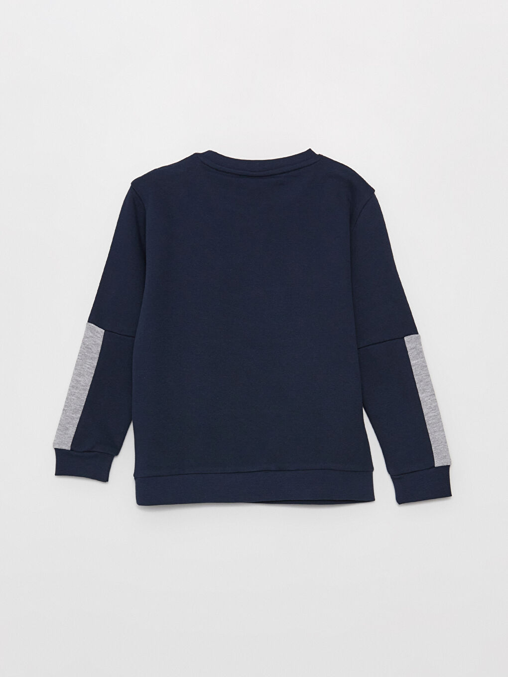 Lacivert Bisiklet Yaka Baskılı Uzun Kollu Erkek Çocuk Sweatshirt ve Eşofman Altı-3