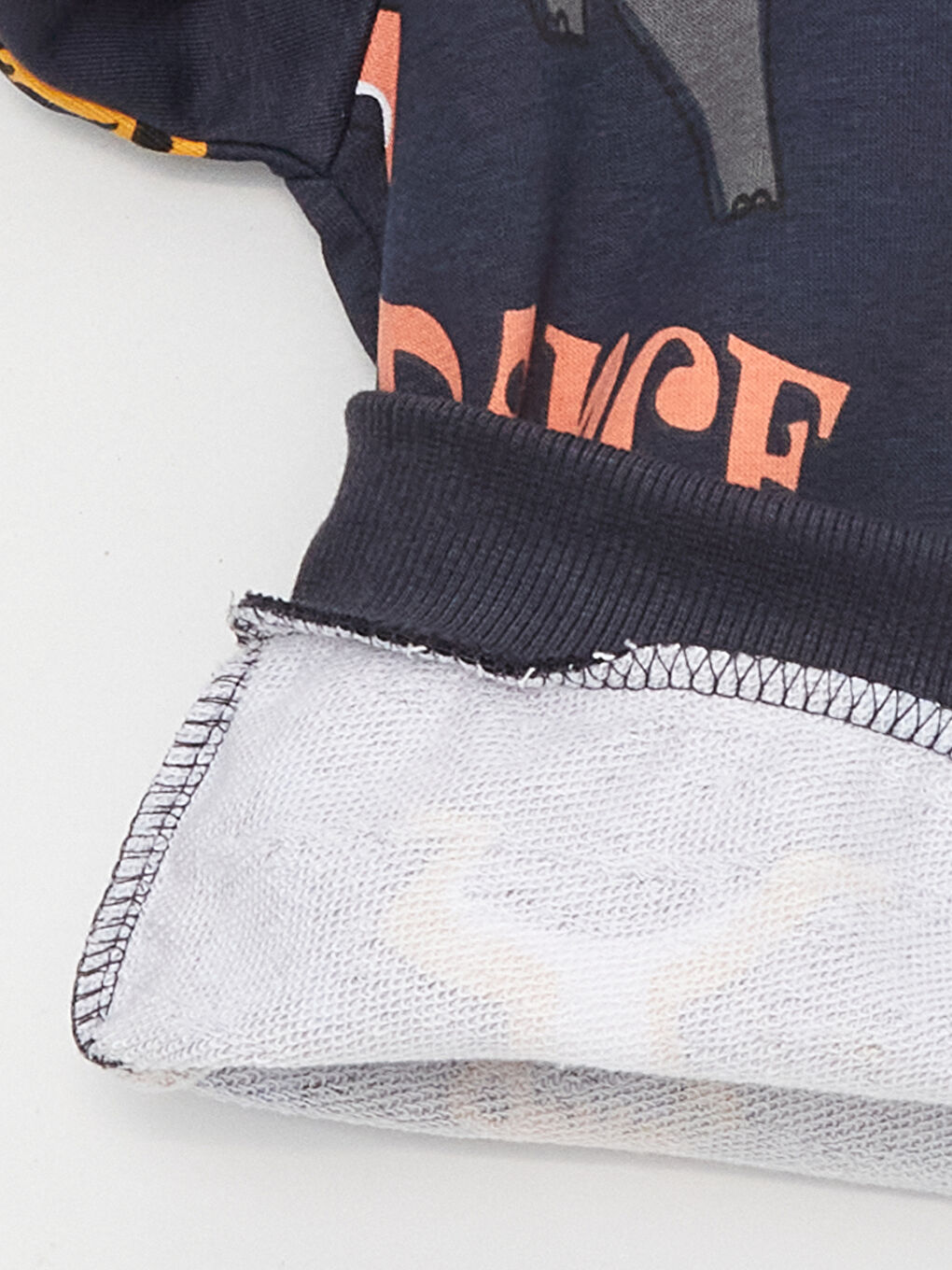 Antrasit Bisiklet Yaka Baskılı Erkek Bebek Sweatshirt-2