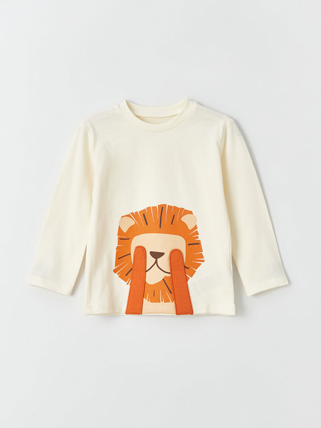 LCW baby Long Sleeved Moving Applique Detailed Baby Boy T-Shirt -W3BS89Z1-KXN