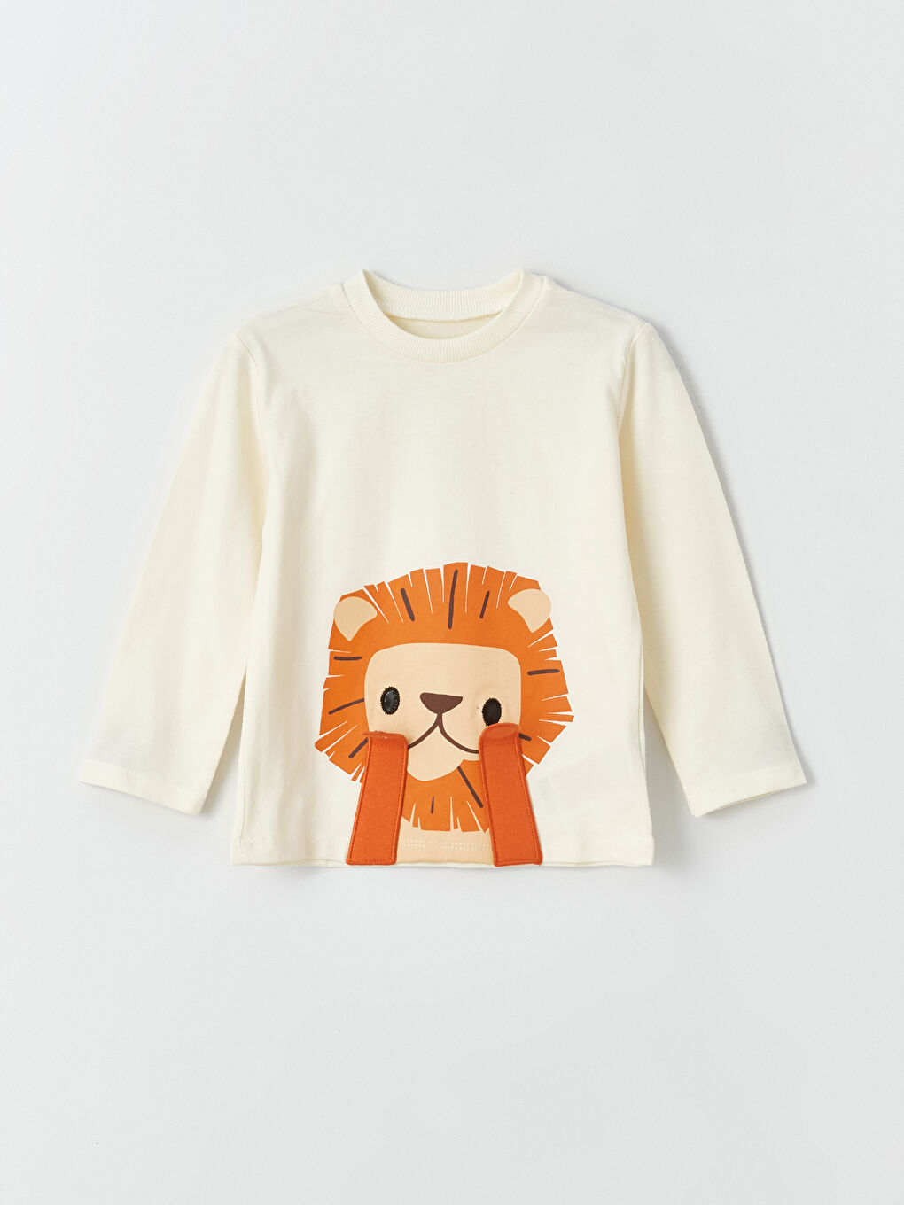 LCW baby Long Sleeved Moving Applique Detailed Baby Boy T-Shirt -W3BS89Z1-KXN