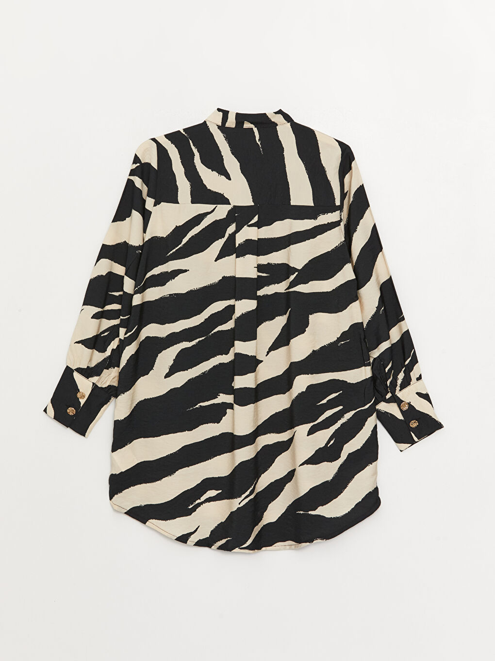 Tunique Pour Femmes Surdimensionnée Imprimée à Col Châle et Manches Longues-6