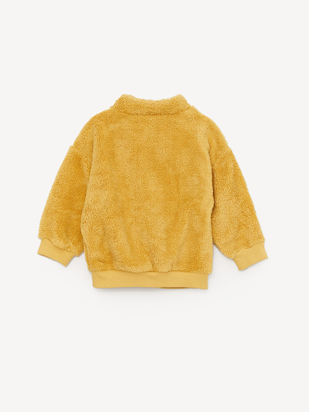 LCW baby Sarı Dik Yaka Uzun Kollu Winnie the Pooh Nakışlı Pelüş Erkek Bebek Sweatshirt - 2