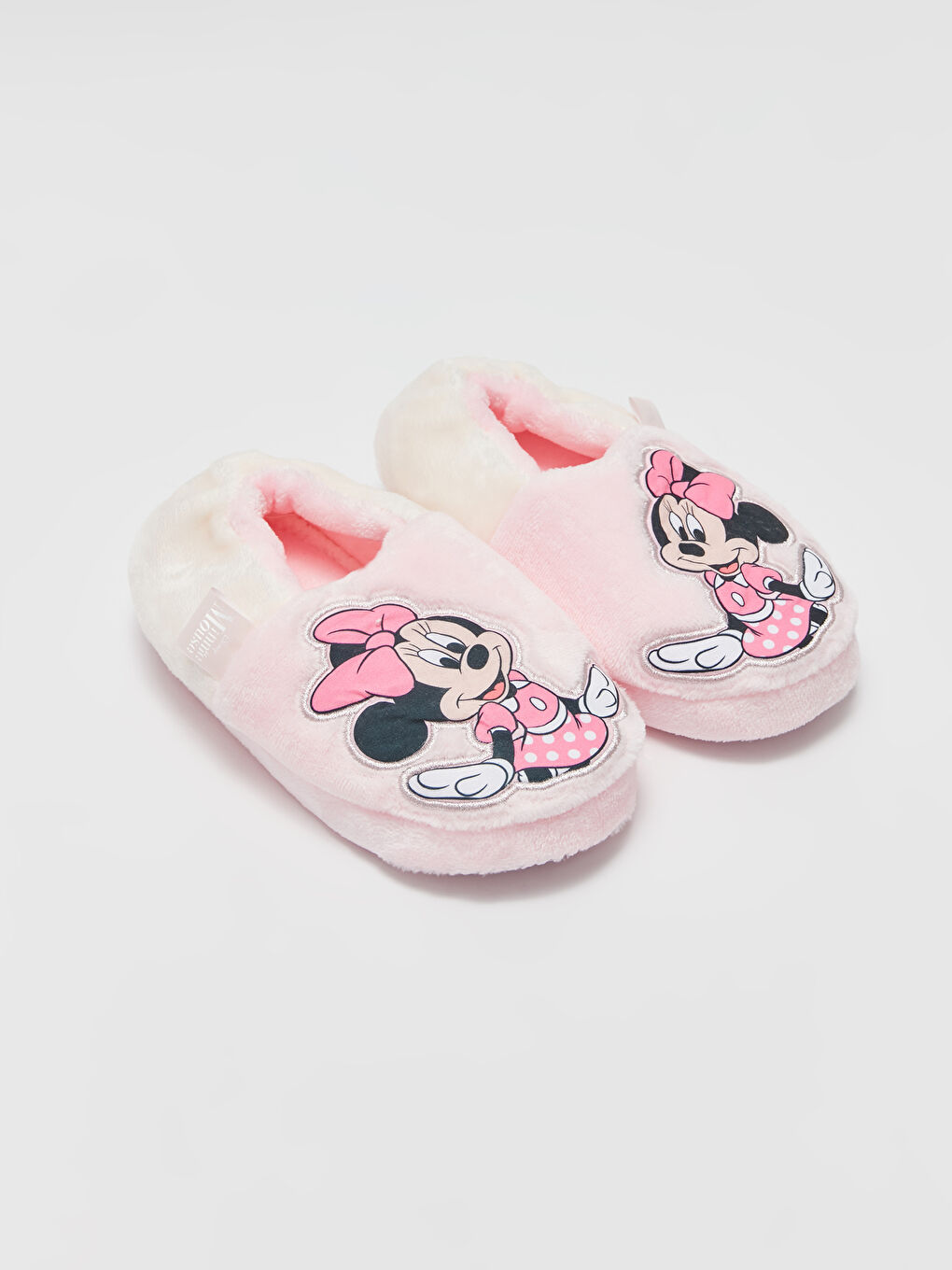 Minnie Mouse Licensed Girls' Plush Indoor Slippers -W3BT25Z4-E6T