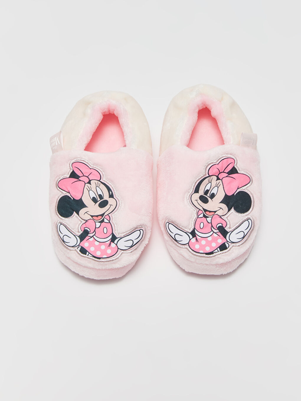 Minnie Mouse Licensed Girls' Plush Indoor Slippers -W3BT25Z4-E6T
