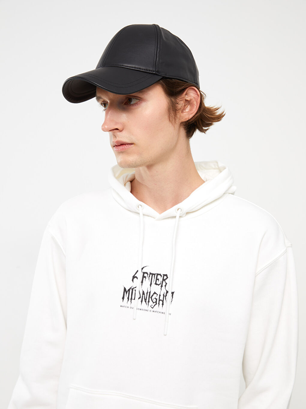 XSIDE H12 Uzun Kollu Baskılı Erkek Kalın Hoodie -W3BT27Z8-R5B