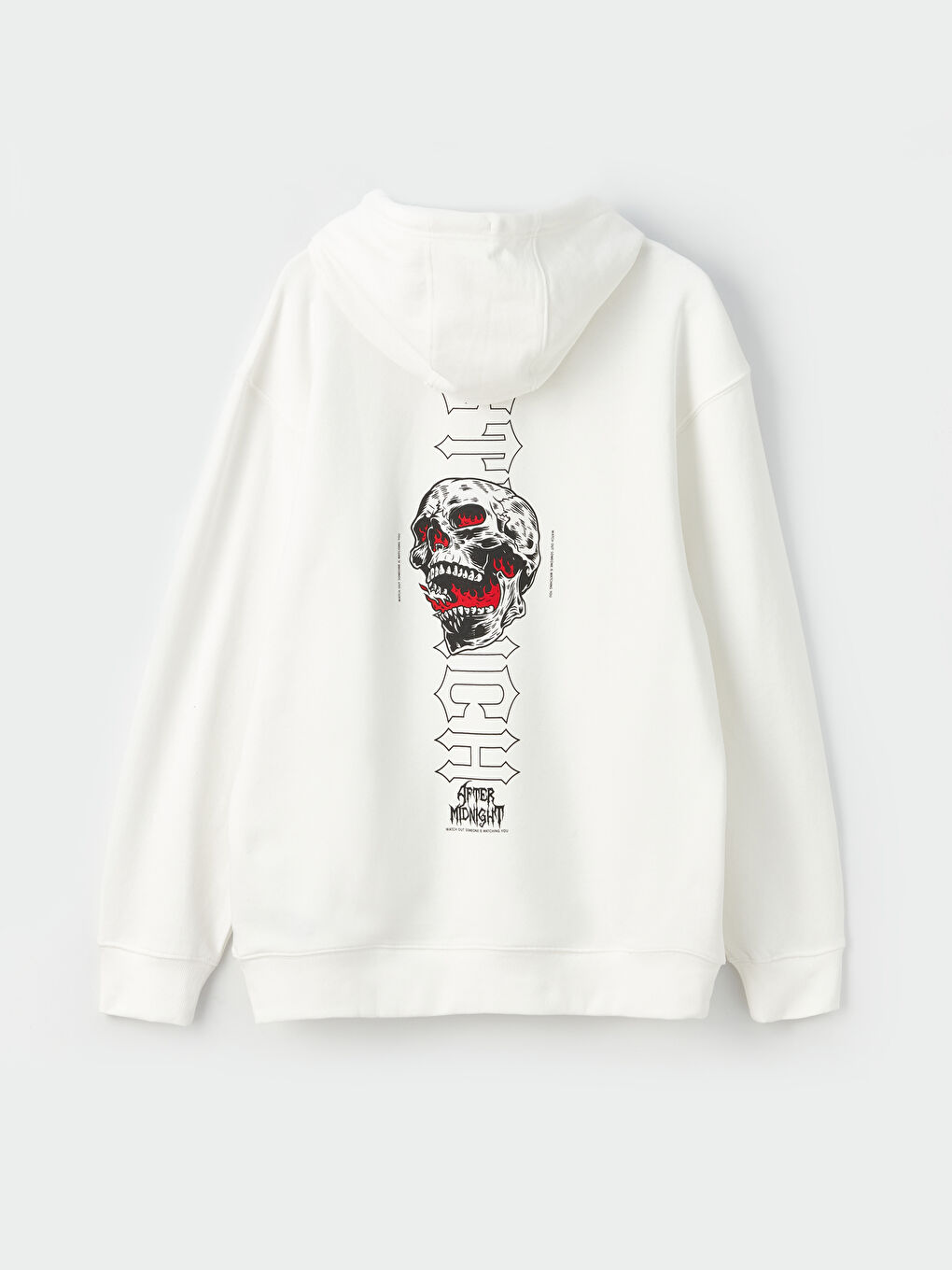XSIDE H12 Uzun Kollu Baskılı Erkek Kalın Hoodie -W3BT27Z8-R5B