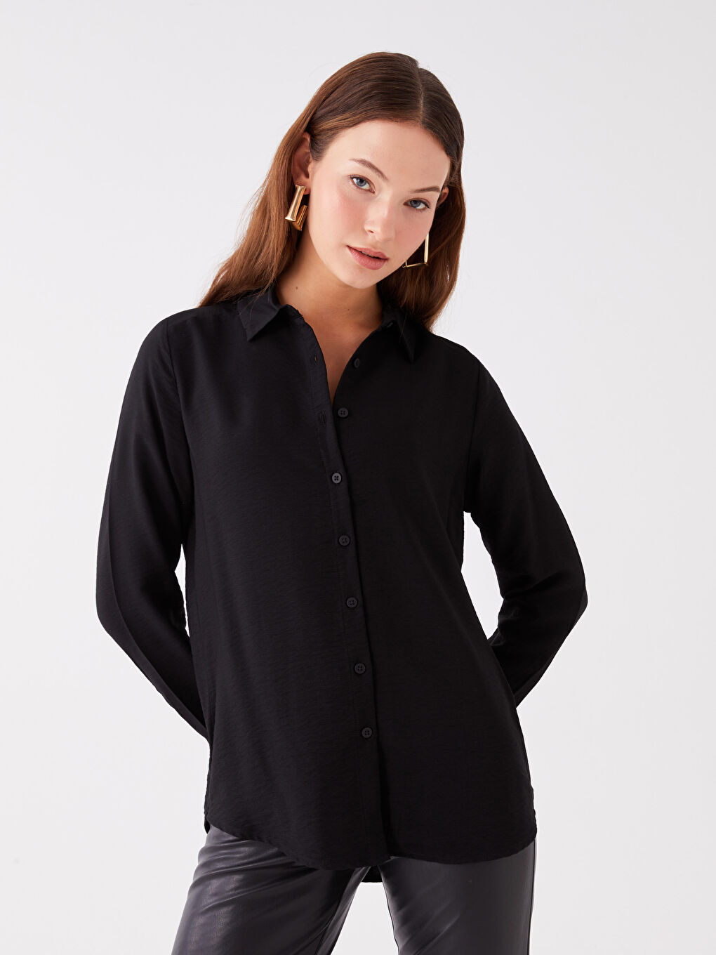 Plain Long Sleeve Women's Shirt