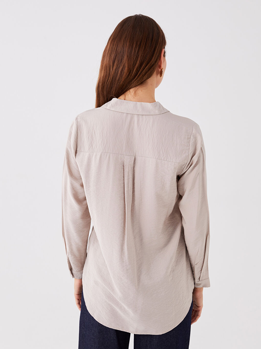 LCWAIKIKI Classic Chemise Unie à Manches Longues pour Femmes -W3BT43Z8-QZZ