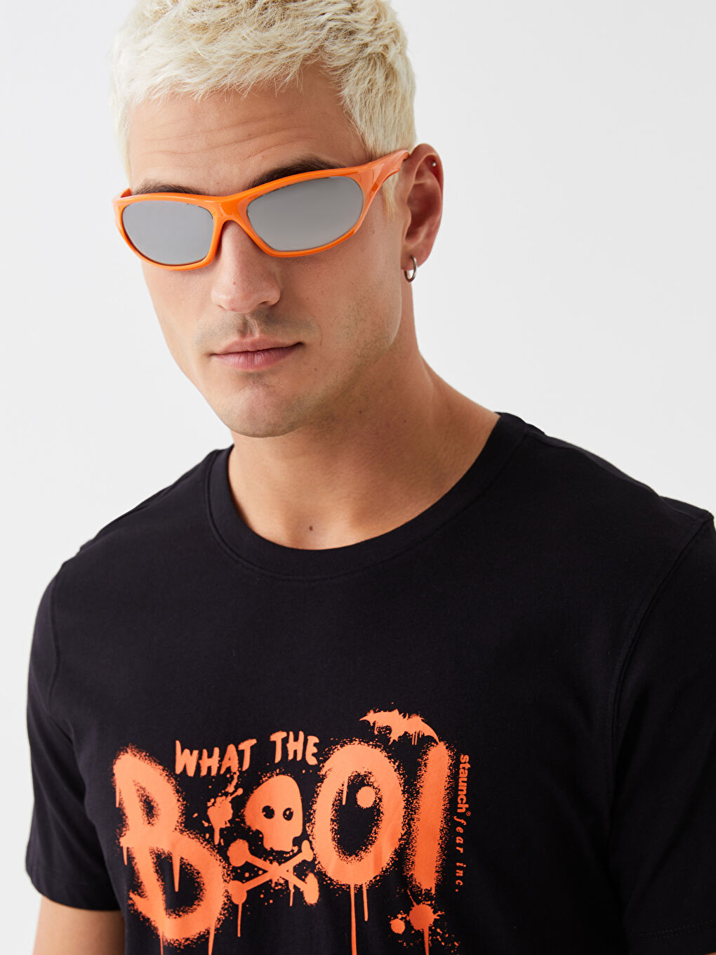 XSIDE H12 Crew Neck Short Sleeve Printed Combed Cotton Men's T-Shirt -W3BT53Z8-CVL