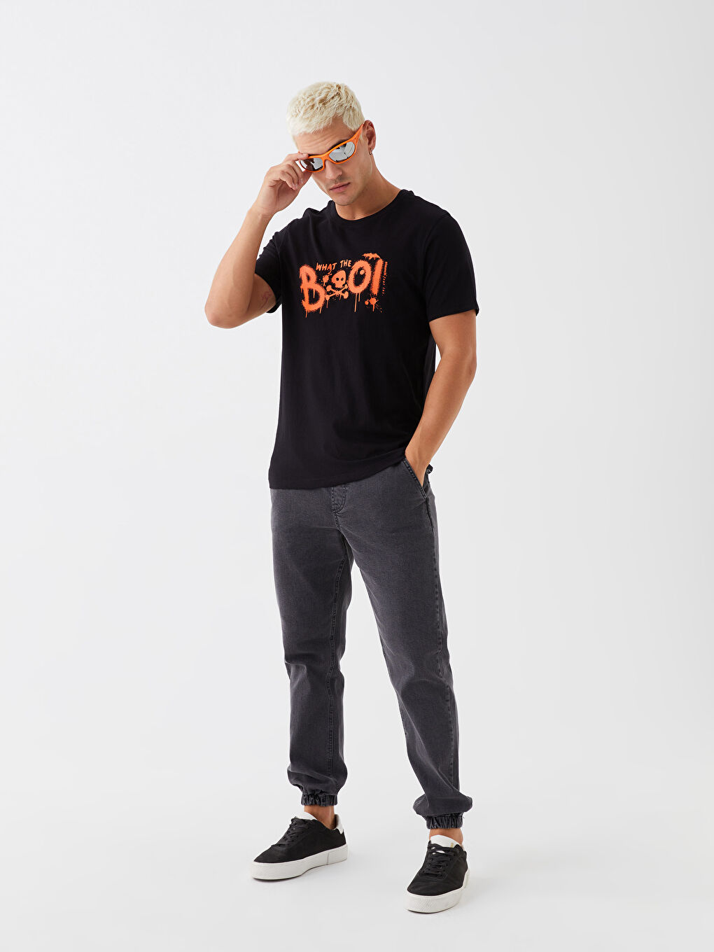 XSIDE H12 Crew Neck Short Sleeve Printed Combed Cotton Men's T-Shirt -W3BT53Z8-CVL