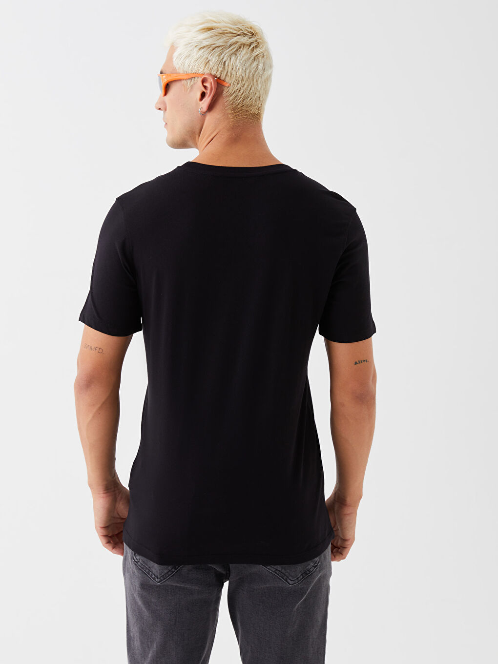 XSIDE H12 Crew Neck Short Sleeve Printed Combed Cotton Men's T-Shirt -W3BT53Z8-CVL