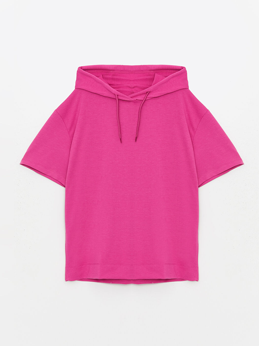 Plain Short-Sleeve Women's Hoodie-5