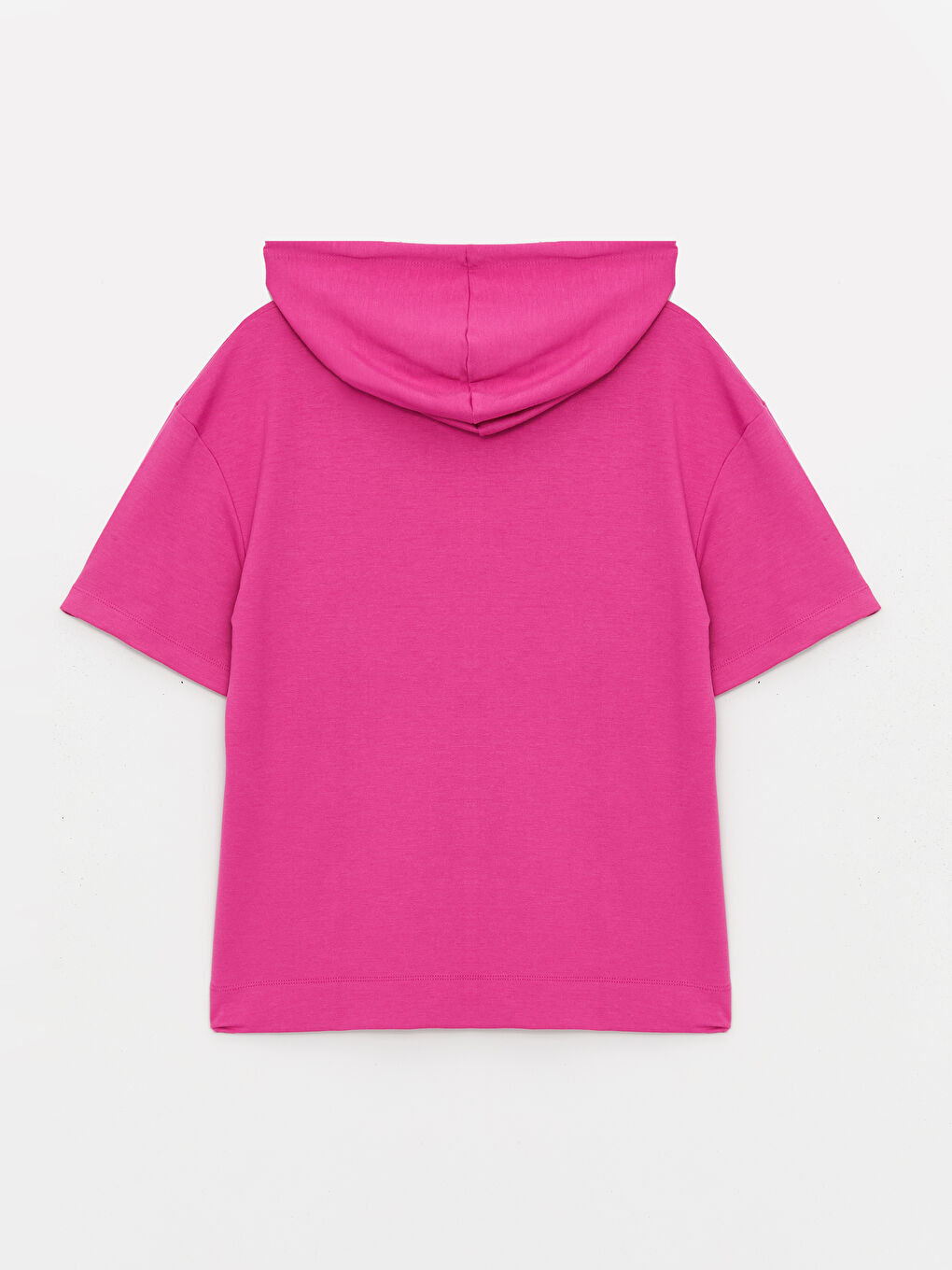 Plain Short-Sleeve Women's Hoodie-6
